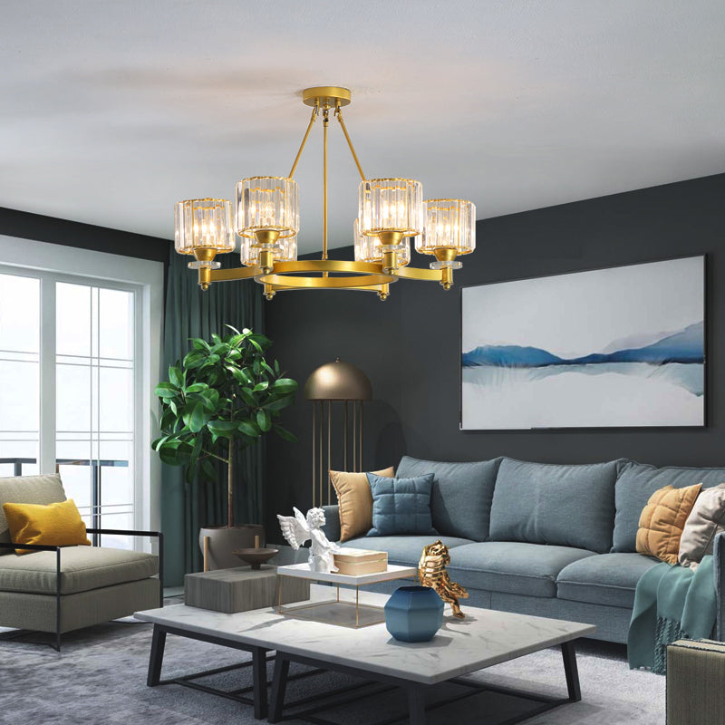 Modern Creative Indoor Pendant Light Crystal Geometric Chandelier