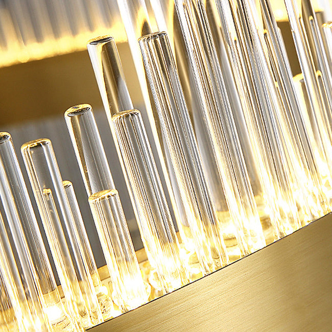 Modern Artistic LED Pendant Light Crystal Circular Chandelier for Living Room