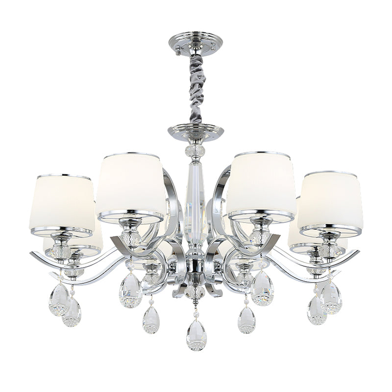 Nordic Modern Style Hanging Pendant Light Metal Chandelier Lighting with Glass Shade