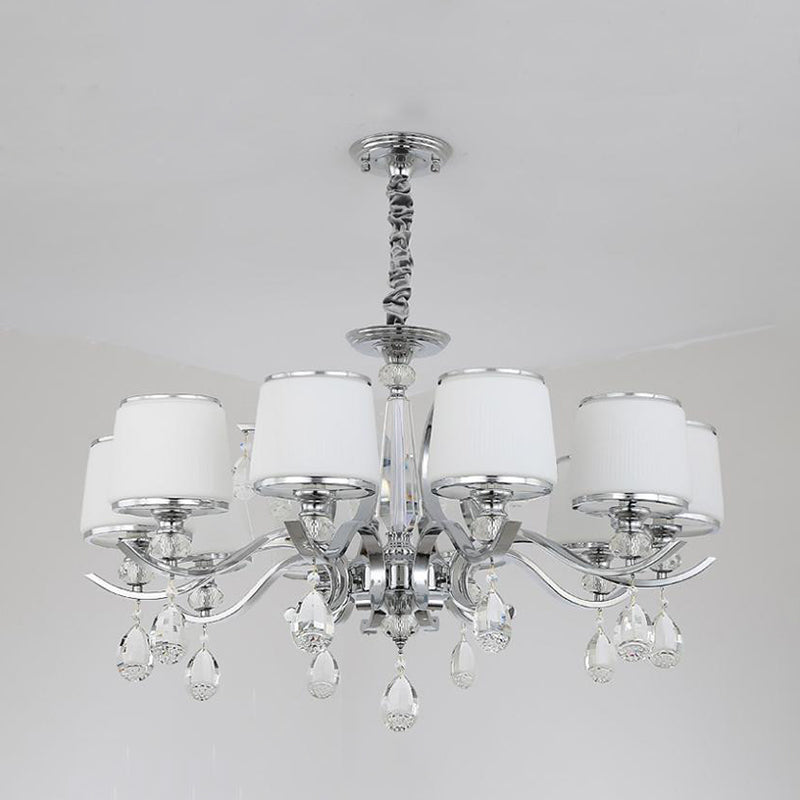 Nordic Modern Style Hanging Pendant Light Metal Chandelier Lighting with Glass Shade