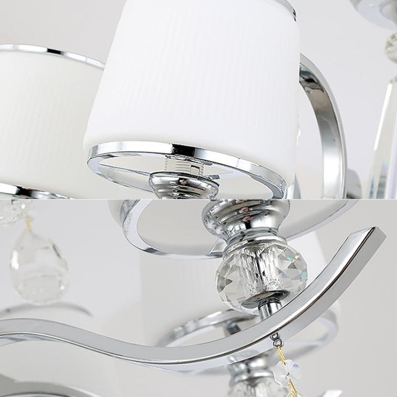 Nordic Modern Style Hanging Pendant Light Metal Chandelier Lighting with Glass Shade