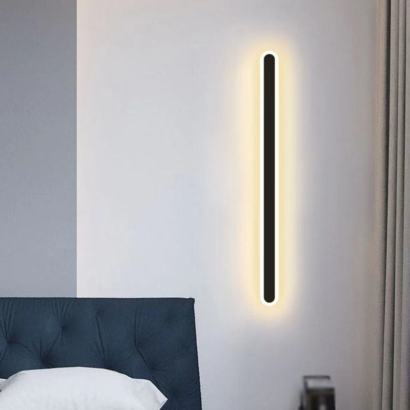 Zeitgenössischer Stil lineare Leuchtenleuchten Metal 1 Light LED -Wandleuchten
