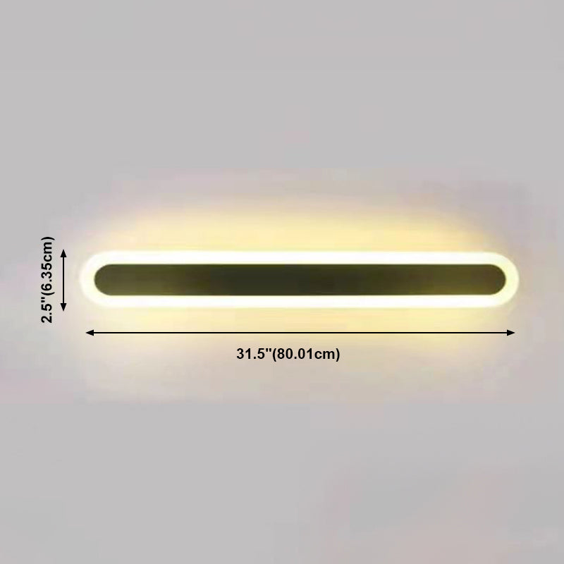 Contemporary Style Linear Sconce Light Fixtures Metal 1 Light Led Wall Lights