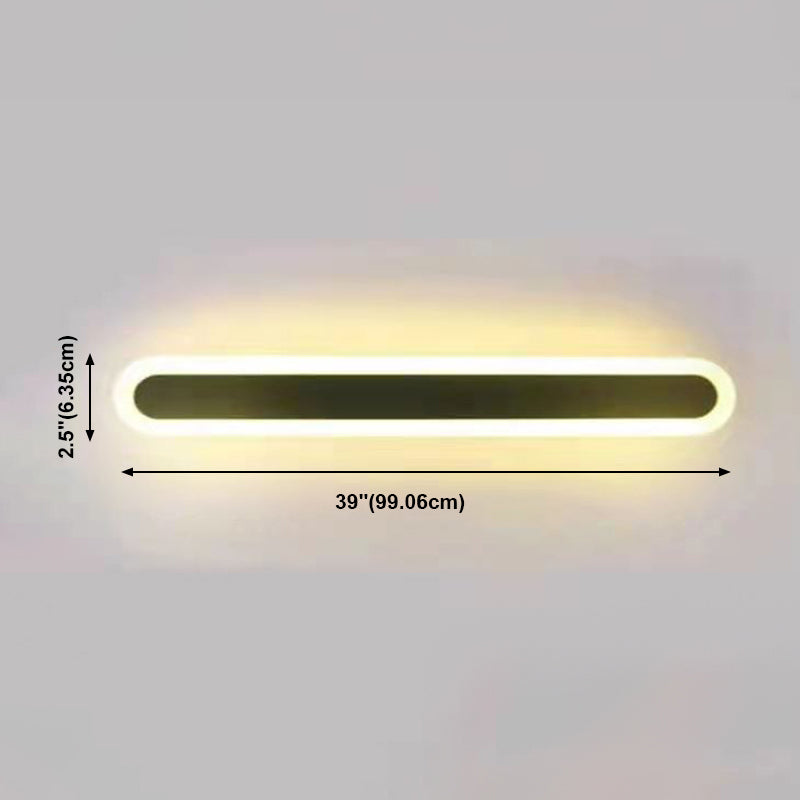 Zeitgenössischer Stil lineare Leuchtenleuchten Metal 1 Light LED -Wandleuchten