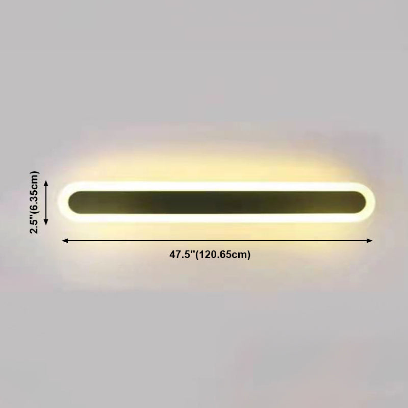 Zeitgenössischer Stil lineare Leuchtenleuchten Metal 1 Light LED -Wandleuchten