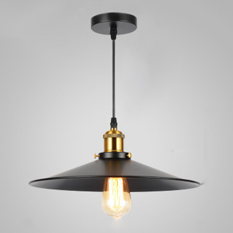 Forma industriale a forma di chiodo in metallo appeso 1 lampada a sospensione leggera in nero per ristorante