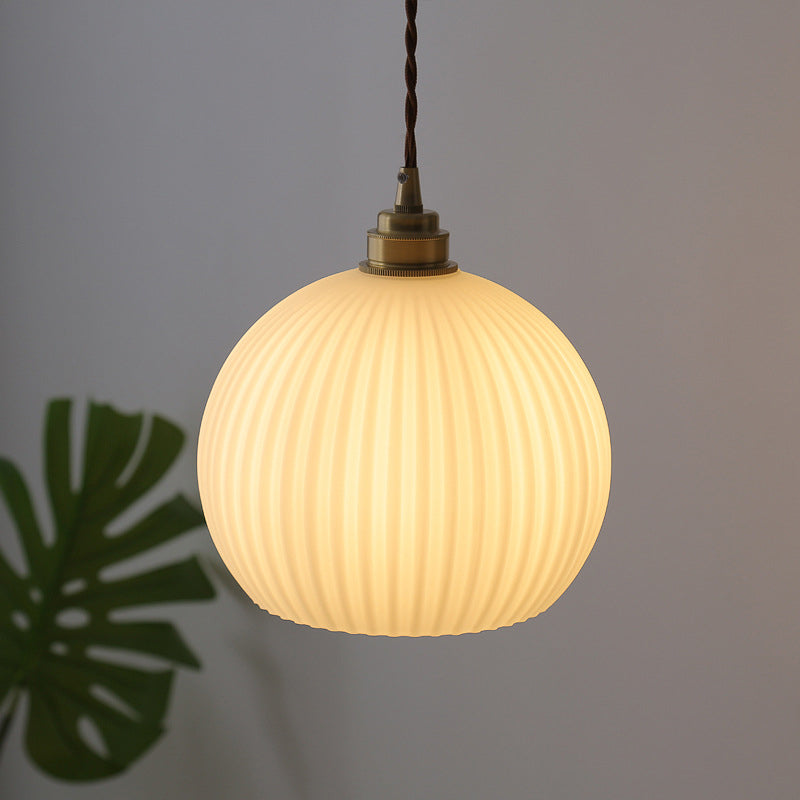 Modern Minimalisme Sferisch hangend licht Keramiek 1 lichte hanglamp voor restaurant