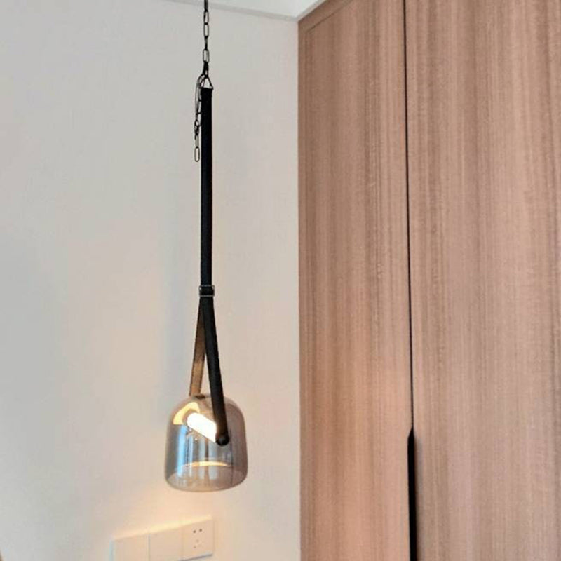 Light a sospensione geometrica a pendente a led artistica moderna con tonalità di vetro