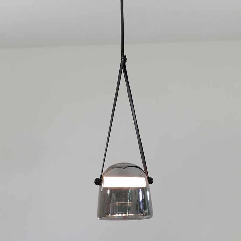Light a sospensione geometrica a pendente a led artistica moderna con tonalità di vetro