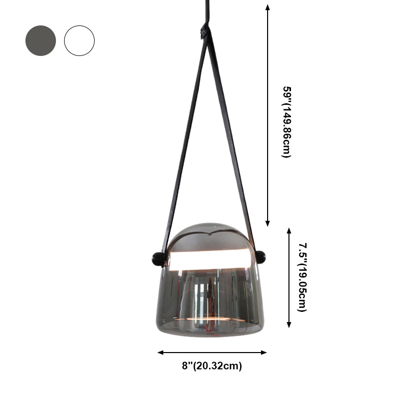 Light a sospensione geometrica a pendente a led artistica moderna con tonalità di vetro