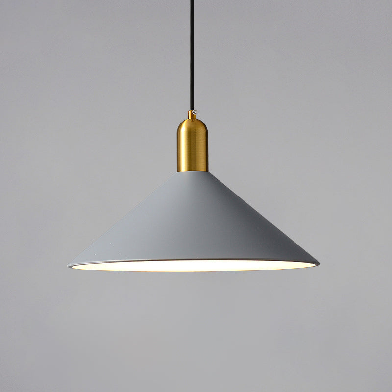 Elektroplate ijzerhanglamp in moderne creatieve stijl taps toelopend indoor hanglampje