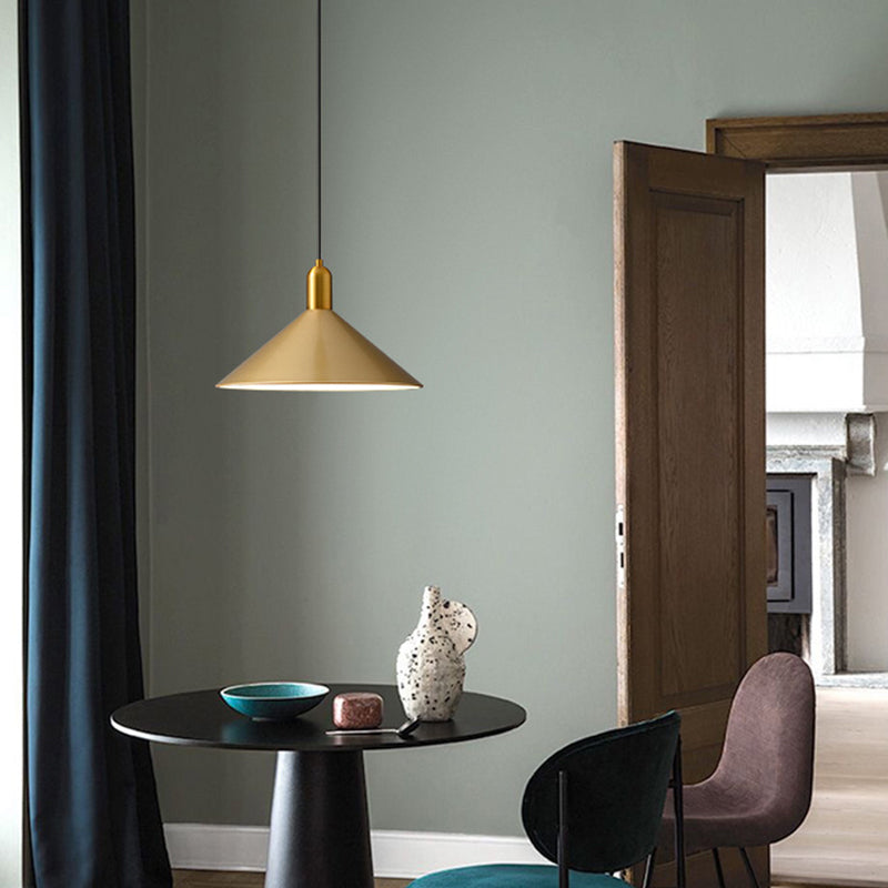 Elektroplate ijzerhanglamp in moderne creatieve stijl taps toelopend indoor hanglampje