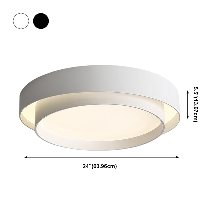 Lacquered Iron LED Ceiling Light in Modern Minimalist Style Acrylic Circular Ceiling Fixture