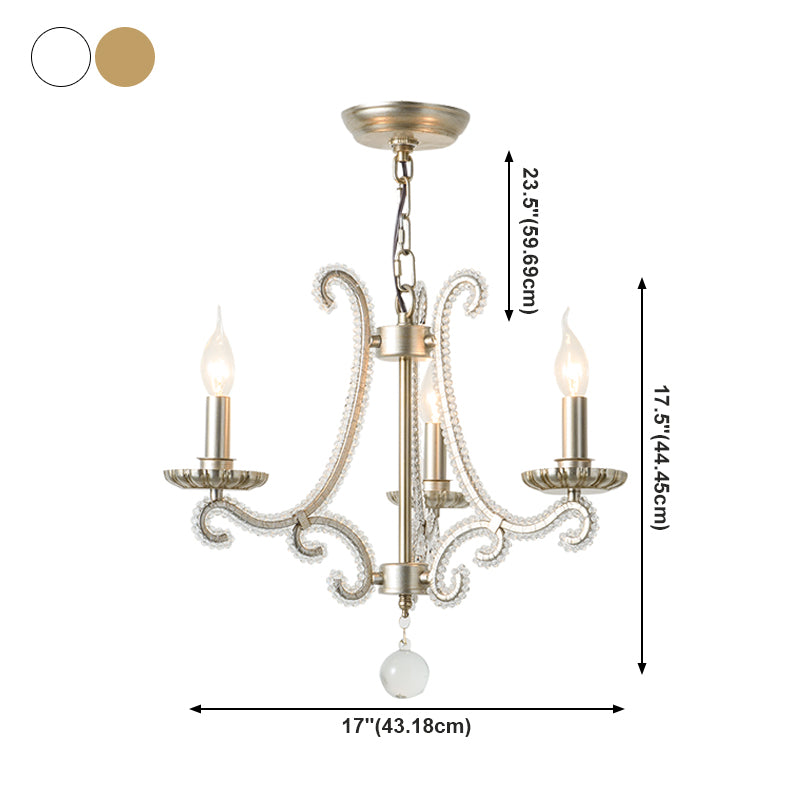 Candle Chandelier Light Fixtures American Style Multi-Head Hanging Pendant Lights for Living Room