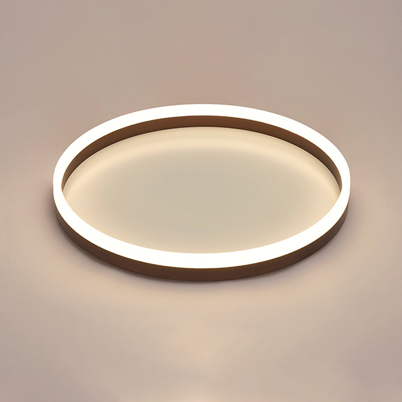 Aluminum LED Ceiling Light Round Black Modern Flush Mount Lamp for Living Room