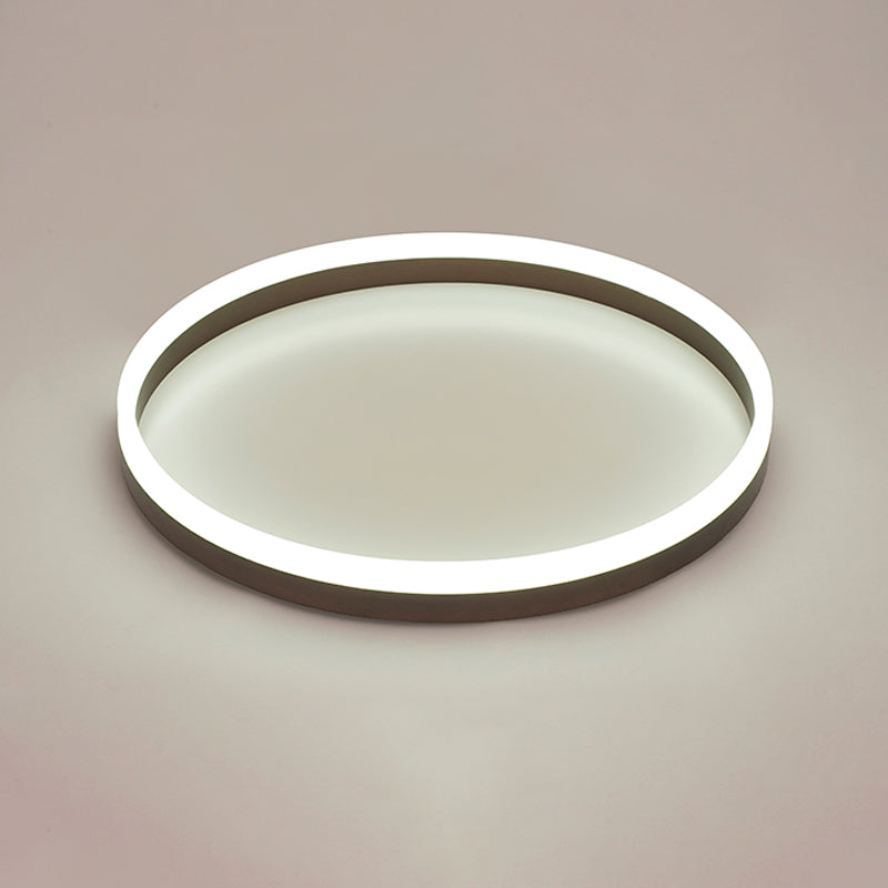 Aluminum LED Ceiling Light Round Black Modern Flush Mount Lamp for Living Room