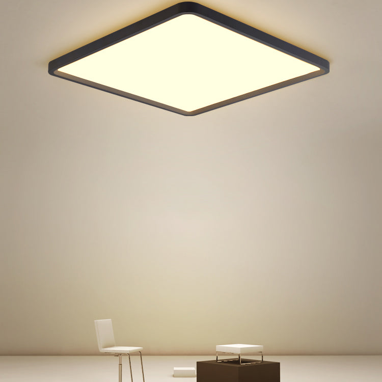 Lámparas de techo LED negras con montaje empotrado y simplicidad moderna para sala de estar