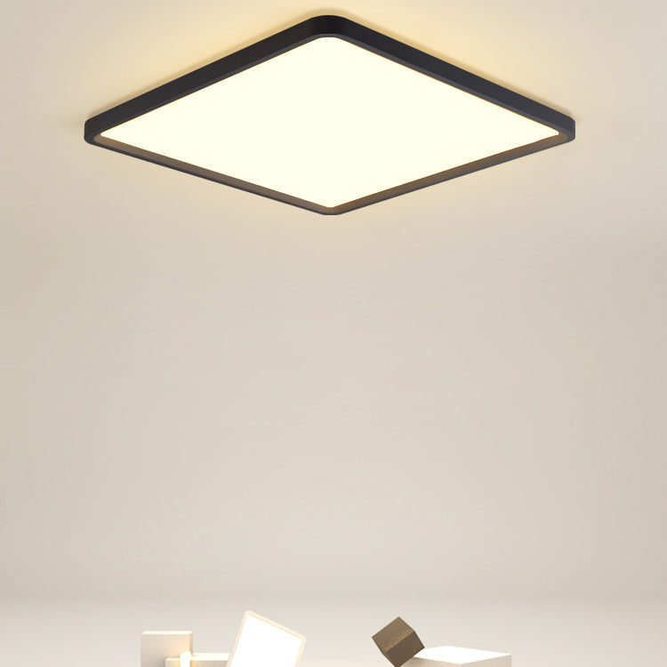Lámparas de techo LED negras con montaje empotrado y simplicidad moderna para sala de estar