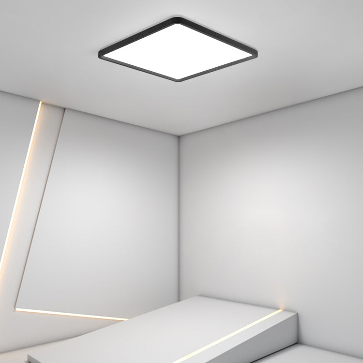 Lámparas de techo LED negras con montaje empotrado y simplicidad moderna para sala de estar