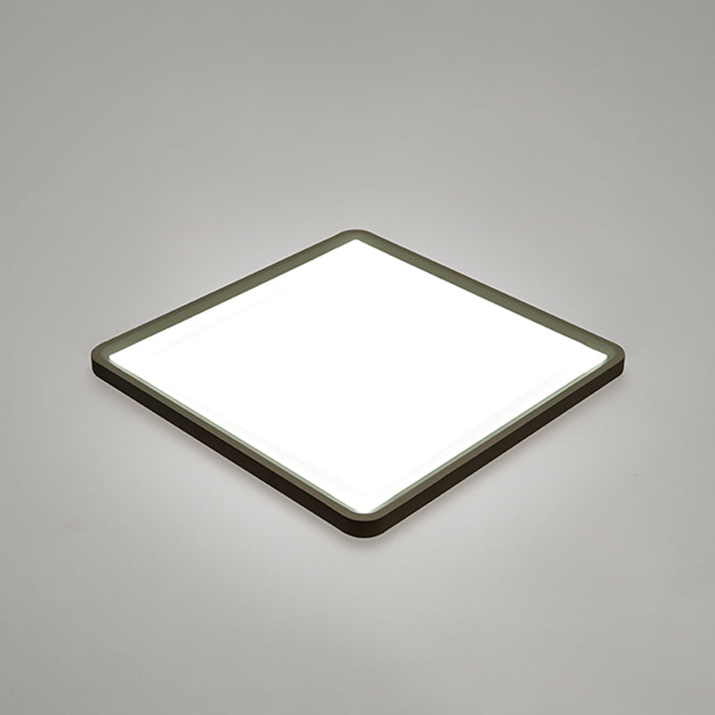 Lámparas de techo LED negras con montaje empotrado y simplicidad moderna para sala de estar