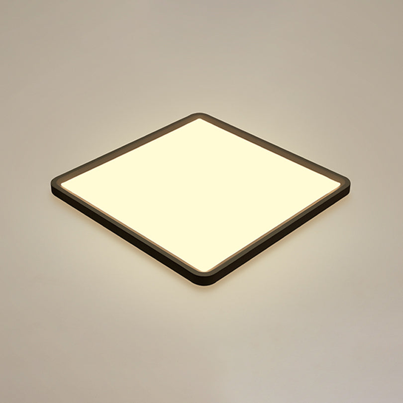 Lámparas de techo LED negras con montaje empotrado y simplicidad moderna para sala de estar