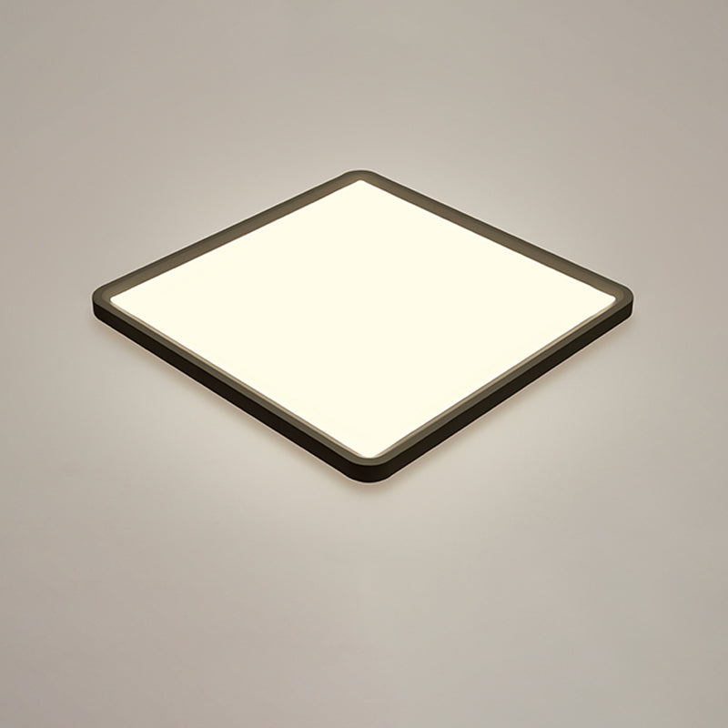 Lámparas de techo LED negras con montaje empotrado y simplicidad moderna para sala de estar