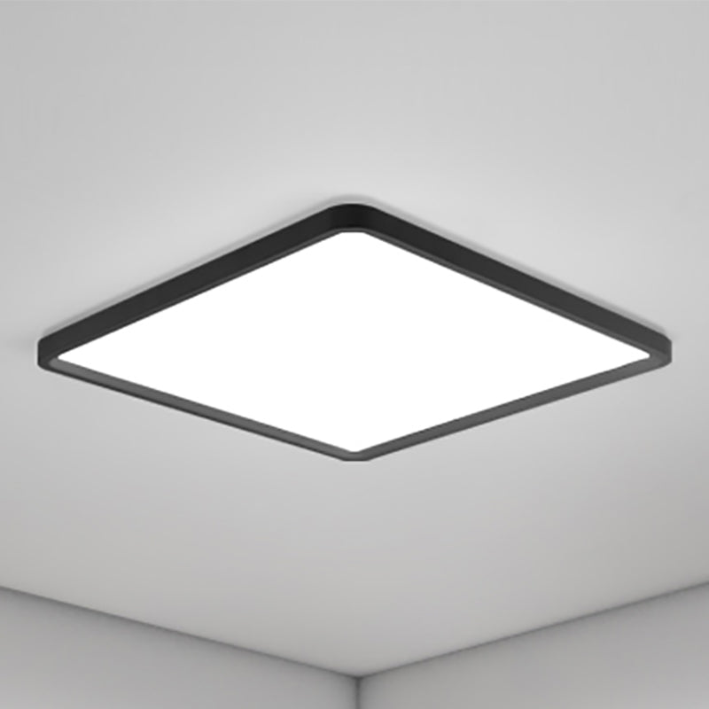 Lámparas de techo LED negras con montaje empotrado y simplicidad moderna para sala de estar