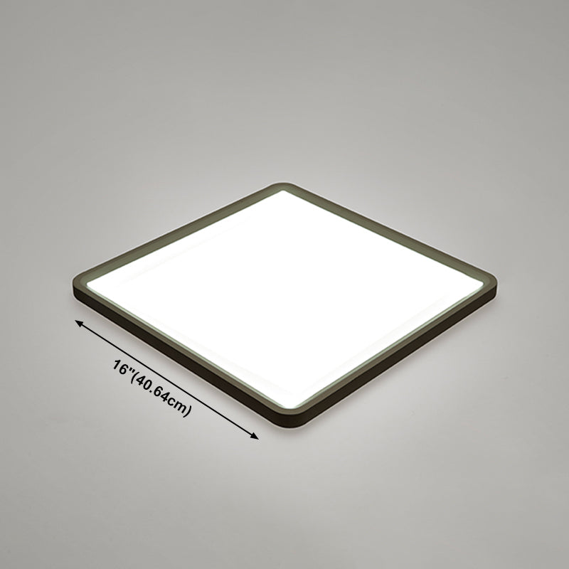 Lámparas de techo LED negras con montaje empotrado y simplicidad moderna para sala de estar