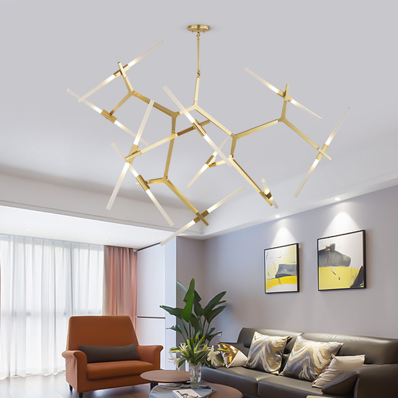 Postmodern Metal Chandelier Branch Shape Chandelier Pendant Lamps for Living Room