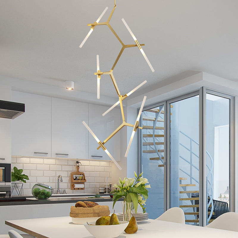 Postmodern Metal Chandelier Branch Shape Chandelier Pendant Lamps for Living Room