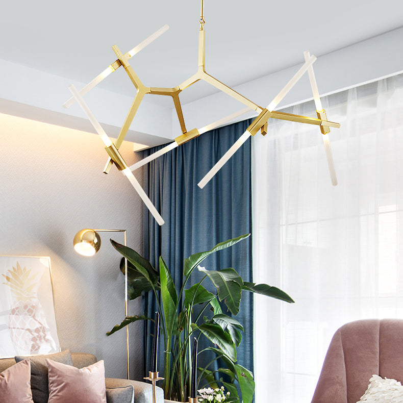 Postmodern Metal Chandelier Branch Shape Chandelier Pendant Lamps for Living Room