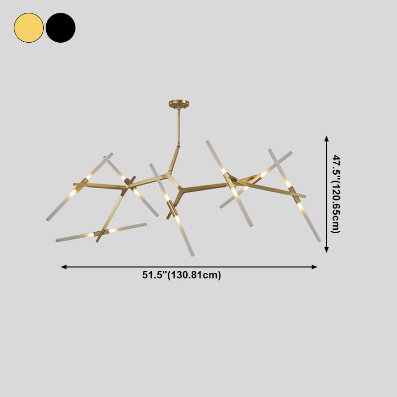 Postmodern Metal Chandelier Branch Shape Chandelier Pendant Lamps for Living Room