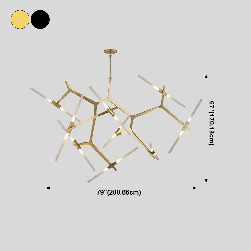 Postmodern Metal Chandelier Branch Shape Chandelier Pendant Lamps for Living Room