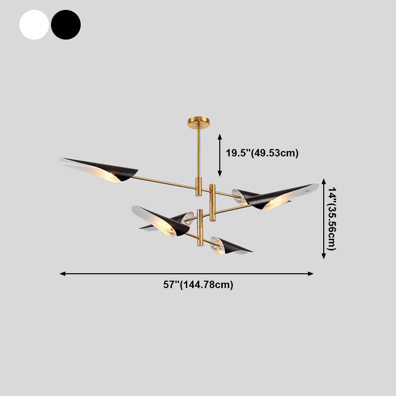 Nordic Style Metal Chandelier Geometric Shape Chandelier Pendant Lamps for Living Room