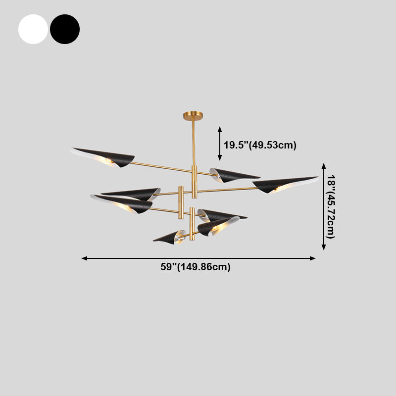 Nordic Style Metal Chandelier Geometric Shape Chandelier Pendant Lamps for Living Room