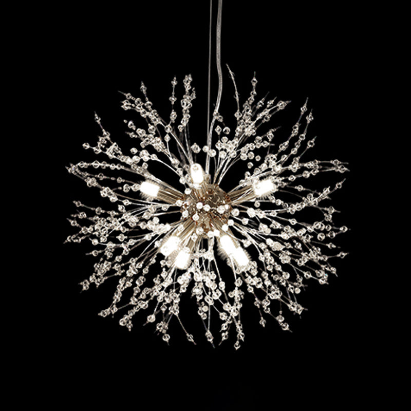 Glowworm Chandelier Light Fixtures Modern Multi-Head Hanging Pendant Lamps for Living Room