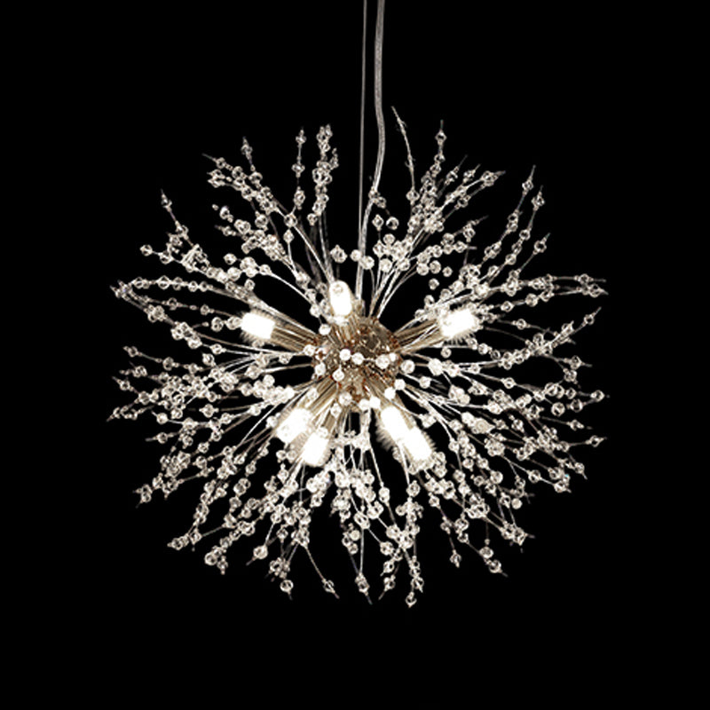 Glowworm Chandelier Light Fixtures Modern Multi-Head Hanging Pendant Lamps for Living Room