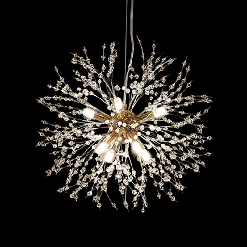 Glowworm Chandelier Light Fixtures Modern Multi-Head Hanging Pendant Lamps for Living Room