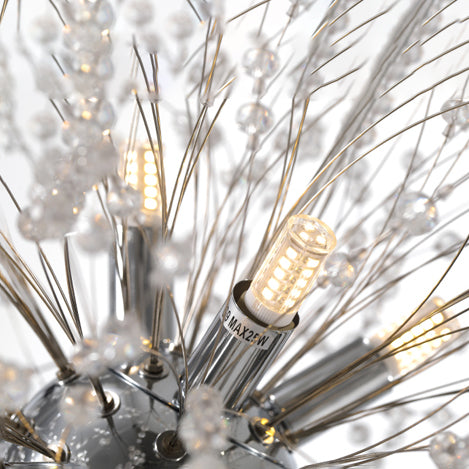 Glowworm Chandelier Light Fixtures Modern Multi-Head Hanging Pendant Lamps for Living Room