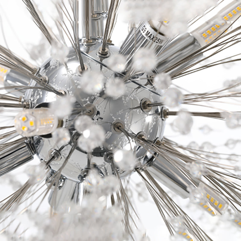 Glowworm Chandelier Light Fixtures Modern Multi-Head Hanging Pendant Lamps for Living Room