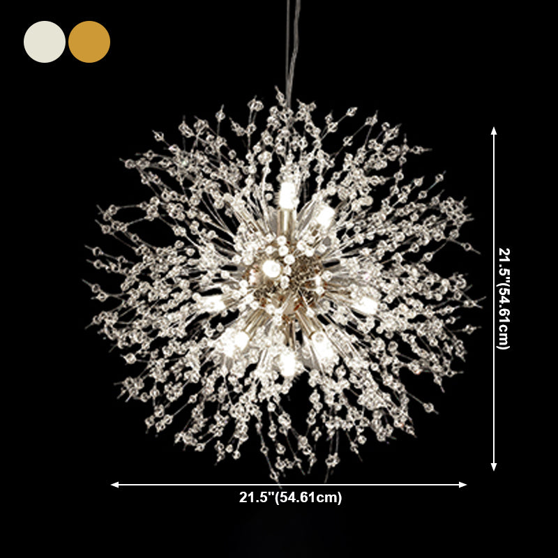 Glowworm Chandelier Light Fixtures Modern Multi-Head Hanging Pendant Lamps for Living Room