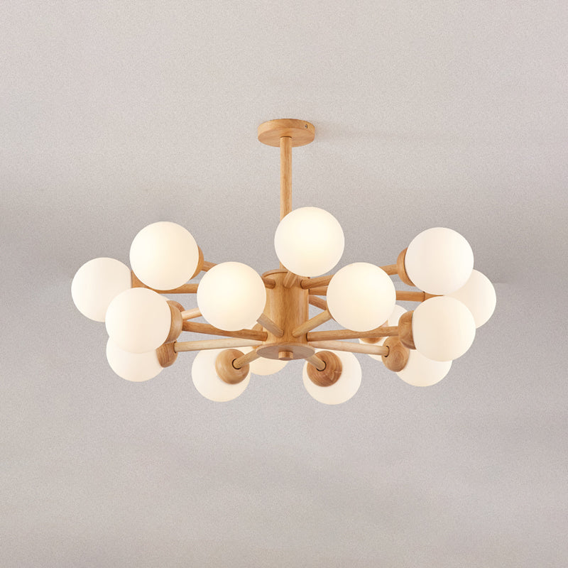 Lámparas de lámpara de lámpara de globo modernas lámparas colgantes colgantes de múltiples cabezas con sombra de vidrio