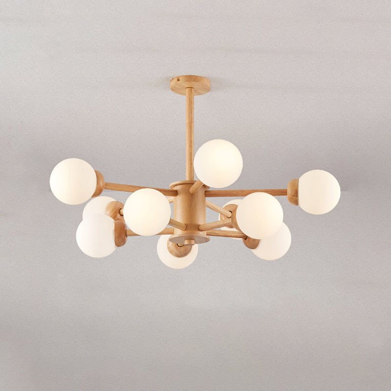 Lámparas de lámpara de lámpara de globo modernas lámparas colgantes colgantes de múltiples cabezas con sombra de vidrio