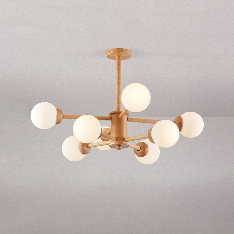 Lámparas de lámpara de lámpara de globo modernas lámparas colgantes colgantes de múltiples cabezas con sombra de vidrio