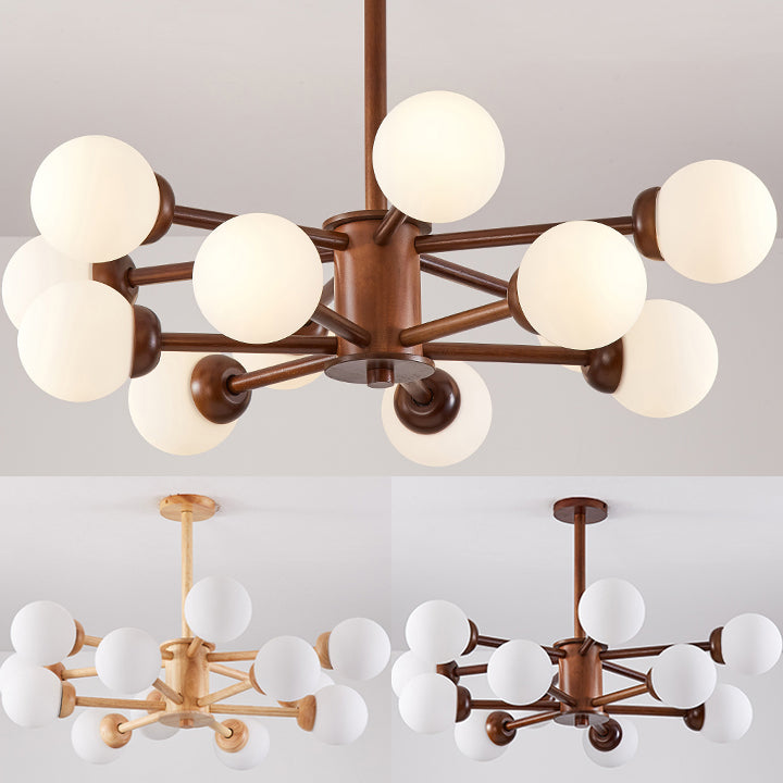 Lámparas de lámpara de lámpara de globo modernas lámparas colgantes colgantes de múltiples cabezas con sombra de vidrio