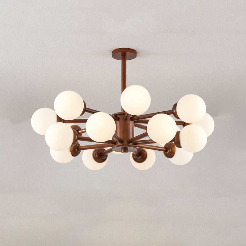 Lámparas de lámpara de lámpara de globo modernas lámparas colgantes colgantes de múltiples cabezas con sombra de vidrio