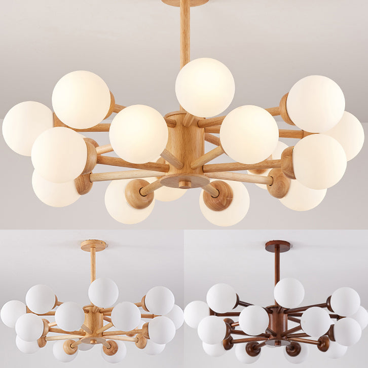 Lámparas de lámpara de lámpara de globo modernas lámparas colgantes colgantes de múltiples cabezas con sombra de vidrio