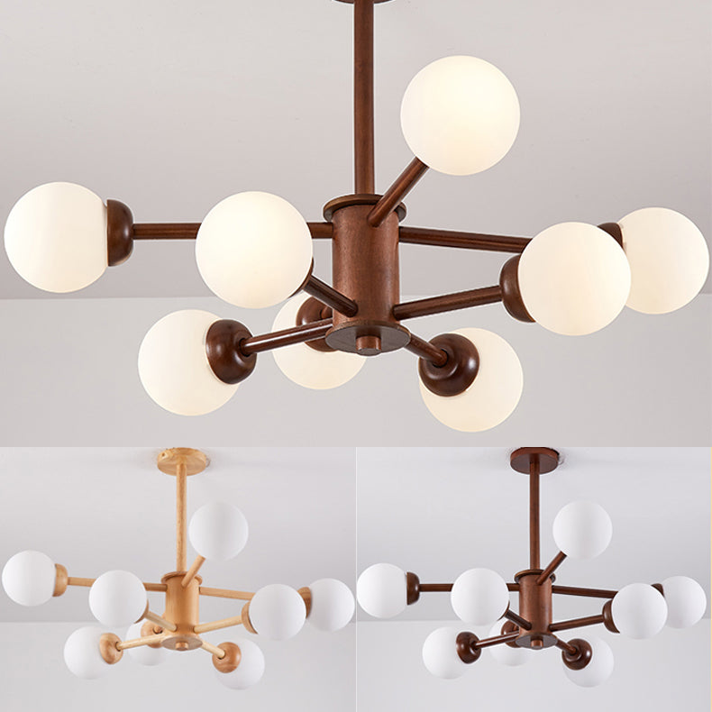 Lámparas de lámpara de lámpara de globo modernas lámparas colgantes colgantes de múltiples cabezas con sombra de vidrio