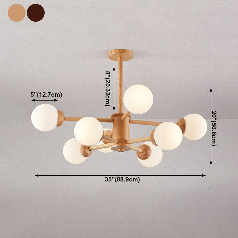 Lámparas de lámpara de lámpara de globo modernas lámparas colgantes colgantes de múltiples cabezas con sombra de vidrio