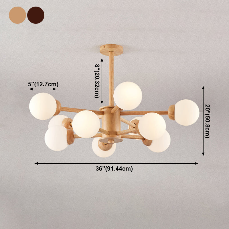 Lámparas de lámpara de lámpara de globo modernas lámparas colgantes colgantes de múltiples cabezas con sombra de vidrio